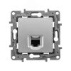 ETIKA Информационная розетка RJ 45 категория 5e UTP алюминий Daccord/Legrand 672441