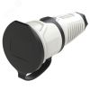 Розетка каб 16A/250V/2P+E/IP54 корпус серый, крышка и маркер черный PCE 2511-gs