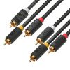 Кабель аудио 3 х RCA на 3 х RCA, 3 м., черный Greenconnect GCR-51821