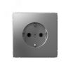 ARTGALLERY розетка с заземлением, 16А, механизм, сталь SE (Systeme) GAL000943