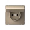 ARTGALLERY розетка с заземл. со шторк. с крышкой, 16А, IP20, механизм, шампань SE (Systeme) GAL000546