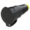 Розетка каб 16A/250V/2P+E/IP54 с черным крышкой и корпусом, маркер желтый PCE 2511-she