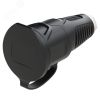 Розетка каб 16A/250V/2P+E/IP54 с черным крышкой и корпусом, маркер белый PCE 2511-sw