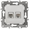Розетка комбинированная RJ45+RJ11, Эра12, белый, 12-3109-01 ЭРА Б0018248