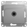 GLOSSA Розетка телевизионная TV одиночная в рамку 1дБ алюминий SE (Systeme) GSL000391