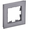 BRITE Рамка 1 -местная РУ-1-2-БрСе стекло серый IEK