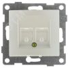 Bravo Розетка компьютерная RJ45, двойная, скрытая установка.  жемчуг GUSI Electric С10К2-028