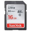 Карта памяти 16GB SD Ultra UHS I, SDHC, 80 МБ/с, Class 10 SanDisk SDSDUNC-016G-GN6IN