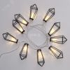 Гирлянда светодиодная кристаллы черные 10 LED, 1,5 м, прозрачный ПВХ, тёплый свечение, 2 х АА (батарейки не в комплекте) Neon-Night 304-017