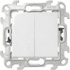 Выключатель двухклавишный Push&Go, белый Simon 2420398-030