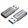 Адаптер переходник OTG USB-CF на USB 3.0 AM, контакты никелированные Vention CDPH0