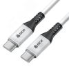 Кабель USB Type C на Type C, 1.5 м., AL белый-черный Greenconnect GCR-53119