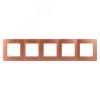 Рамка для розеток и выключателей Серия 12 12-5105-14 на 5 постов, Сатин, медь ЭРА Б0052547