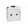 Электрическая розетка, без заземления, со шторками, белая, 2мод.