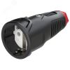 Розетка каб 16A/250V/2P+E/IP20 корпус черный, маркер красный PCE 2510-sr