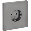 FORTE&PIANO Розетка 1-местная с заземлением без защитных шторок безвинтовое крепление 16А FP514 сталь IEK