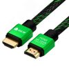 Кабель HDMI 2.0, Ultra HD 19М на 19М, 0.5 м., AL зеленый нейлон Greenconnect GCR-51484