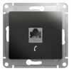 GLOSSA Розетка телефонная RJ11 антрацит в рамку SE (Systeme) GSL000781T
