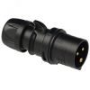 Вилка кабельная 16А/230V/1P+N+E/IP44, черная PCE 013-6x