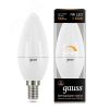 Лампа светодиодная LED 7 Вт 560 лм 3000К AC150-265В E14 свеча теплая диммируемая Black Gauss Gauss 103101107-D
