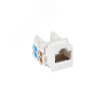 Модуль Keystone, Кат.6, RJ45/8P8C, неэкран., белый, 10шт. NETLAN EC-UKJ-UE2-WT-10