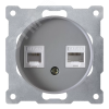 Розетка двойная компьютерная RJ45 кат.5e, цвет серый (серия Florence) OneKeyElectro 2172841