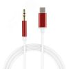 Кабель аудио Type C на AUX Jack 3.5 мм, 1 м., ультрагибкий, красный Greenconnect GCR-52327