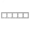 GLOSSA Рамка горизонтальная 5 постов алюминий SE (Systeme) GSL000305
