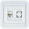 Mimoza бел/бел розетка CAT5e + гнездо Makel 12035