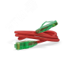 Патч-корд U/UTP. Cat.6a (100% Fluke Component Tested) 10G. LSZH. 0.5 м. красный Hyperline PC-LPM-UTP-RJ45-RJ45-C6a-0.5M-LSZH-RD