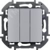 Выключатель трехклавишный INSPIRIA 10 AX 250 В~ алюминий Daccord/Legrand 673642