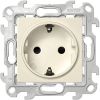 Розетка 2К+З Schuko со штор, слоновая кость Simon 2450432-031