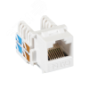 Модуль Keystone, Кат.5e, RJ45/8P8C, неэкран., белый, 10шт. NETLAN EC-UKJ-UD2-WT-10