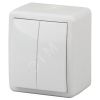 Выключатель двойной IP54, 10АХ-250В, ОУ, Эра Эксперт, белый,11-1404-01 ЭРА Б0020675