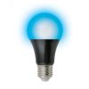 Лампа светодиодная ультрафиолетовая для дискотек LED-A60-9W/UVAD/E27/FR PLZ07BK Спектр UVA 410нм Картон Uniel UL-00005855