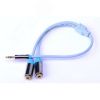 Переходник - разветвитель аудио Jack 3.5 мм M на 2RCA F - 0.3 м. Vention VAB-R02-B030