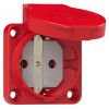 Розетка встраиваемая 16А/250V/2P+E/IP54 50x50 подключение сзади  красная PCE 105-0r