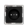 W59 Розетка скрытая без рамки черный бархат SE (Systeme) RS16-151-6-86