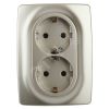 Розетка 2X2P+E Schuko, 16A-250В, Эра12, шампань, 12-2106-04 ЭРА Б0031231