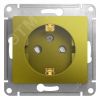 GLOSSA розетка с заземлением со шторками фисташковый SE (Systeme) GSL001045