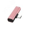 Переходник USB Type C на Jack 3.5 мм, розовый Greenconnect GCR-52245