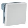 Выключатель модульный одноклавишный 45х45мм белый RUVinil АДЛ 13-904