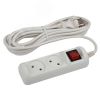 Удлинитель электрический U-2s-3m-2x1 без заземления c выключателем 2 розетки 3м ПВС 2x1мм2 10А ЭРА Б0044047