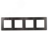 Рамка для розеток и выключателей Серия 12 12-5104-12 на 4 поста, Сатин, графит ЭРА Б0052535