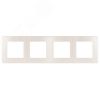 Рамка для розеток и выключателей Серия 12 12-5104-15 на 4 поста, Сатин, перламутр ЭРА Б0052538