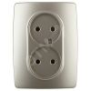Розетка 2X2P, 16A-250В, Эра12, шампань, 12-2107-04 ЭРА Б0031241