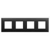 Рамка "Avanti", "Черный матовый", 4 поста (8 мод.)