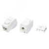 Вставка Keystone Jack RJ-45(8P8C)кат.6a(10G)тип180град Hyperline KJ8-8P8C-C6A-180-TLS-WH