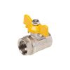 Кран шаровой для газа 3/4' ВВ бабочка AQUALINK 07108