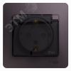 GLOSSA розетка с заземлением со шторками с крышкой в сборе IP44 СИРЕН. ТУМАН SE (Systeme) GSL001448